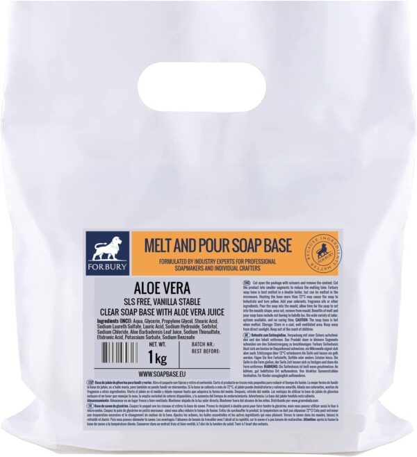Base de savon glycérine Aloe Vera Forbury 1kg SLS free-0