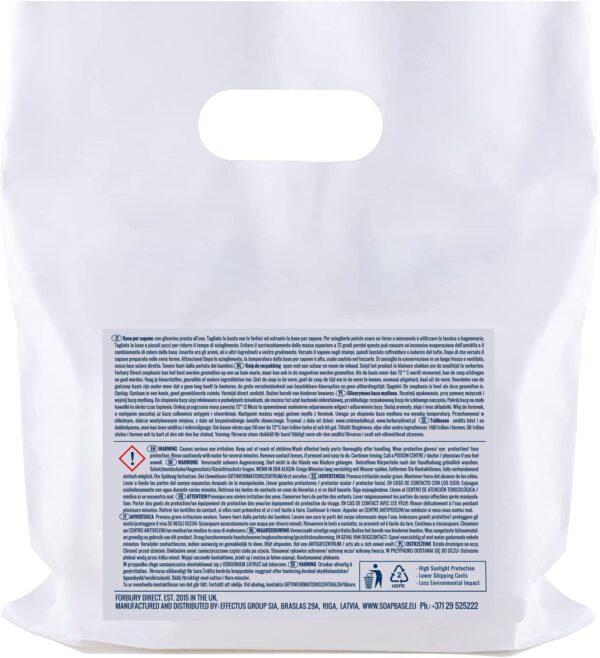 Base de savon glycérine transparente Forbury 1kg faible-4