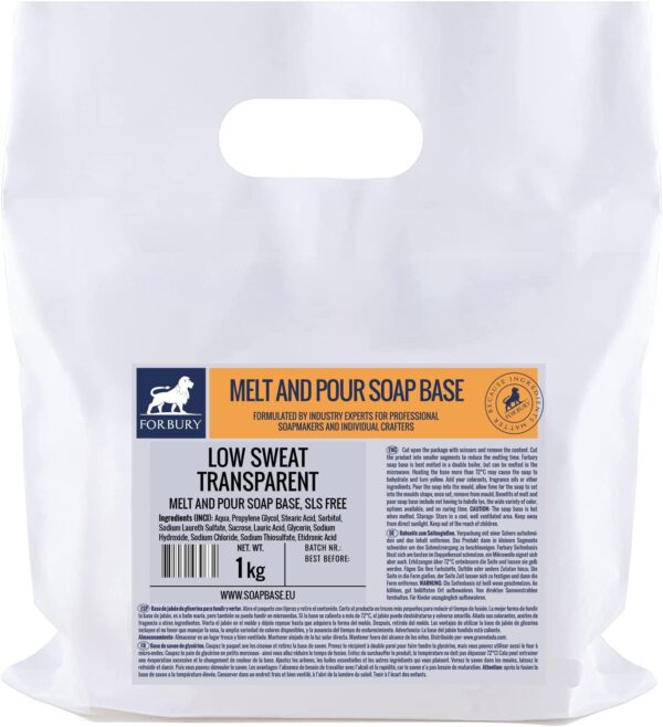 Base de savon glycérine transparente Forbury 1kg faible-0