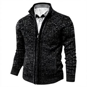 Cardigan Homme AOLI RAY Gilet Zippé Maille Automne Hiver
