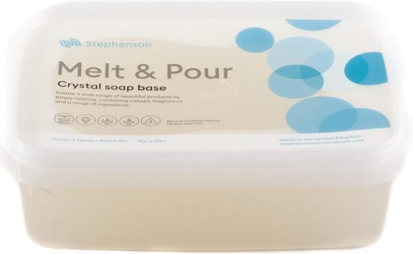 Base de savon Melt and Pour Crystal Vanilla Stable 1Kg-0