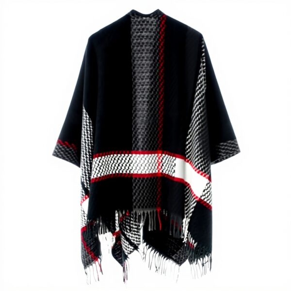 Châle Femme OIZEN Poncho Ouvert Gilet Cape Automne Hiver