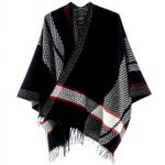 Châle Femme OIZEN Poncho Ouvert Gilet Cape Automne Hiver
