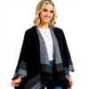 Poncho Femme Châle Doux Viscose Nylon Polyester Oversize