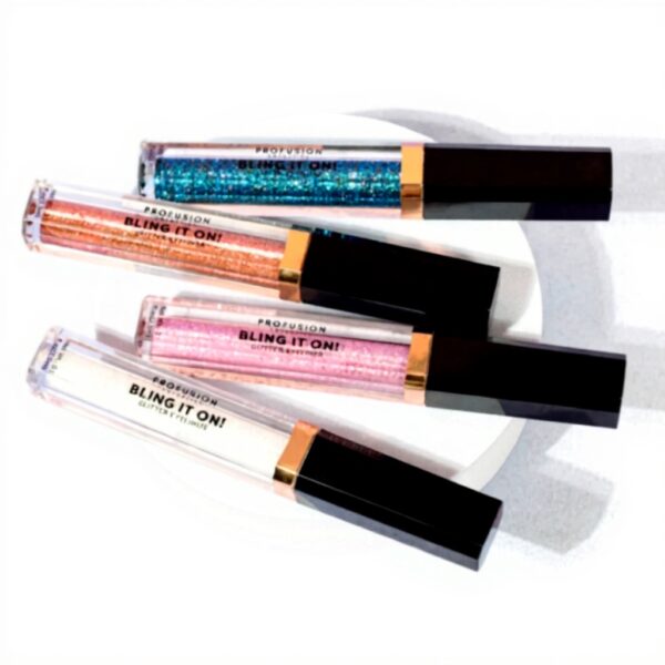 Eyeliner liquide paillettes Profusion Cosmetics finition