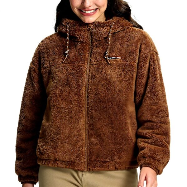 Veste polaire femme Pioneer Camp chaude reversible capuche