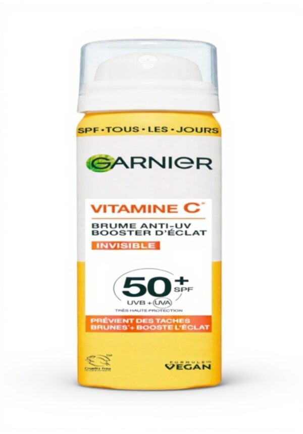 Brume Anti-UV SPF50+ Garnier protection éclat vitamine C