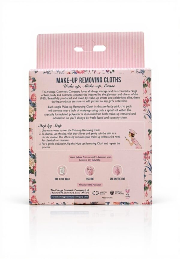 Lingettes démaquillantes The Vintage Cosmetic Company rose